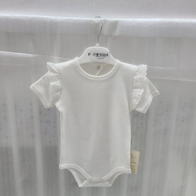 Baby Cotton Onesie Bodysuits – Ruffle Sleeve & Basic Styles (0–12 Months)