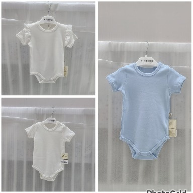 Baby Cotton Onesie Bodysuits – Ruffle Sleeve & Basic Styles (0–12 Months)