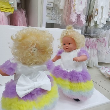 Lilac Tutu Princess Baby Girl Dress with Bow – 1 to 3 Years | Aquababy
