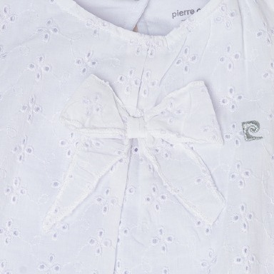 Pierre Cardin Baby Girl Broderie Anglaise A-Line Dress – White (1–4Years)