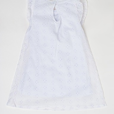 Pierre Cardin Baby Girl Broderie Anglaise A-Line Dress – White (1–4Years)
