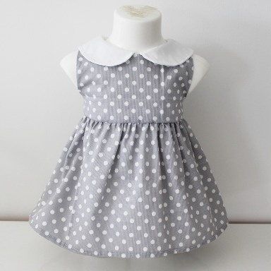 Baby Girl Dresses Collection (0–3 Months) – Polka Dot & Floral Smocked Peter Pan Collar Styles