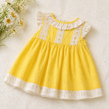 AquaBaby Mint Green Lace Baby Girl Dress – Elegant Cotton Party Dress (12 Months)