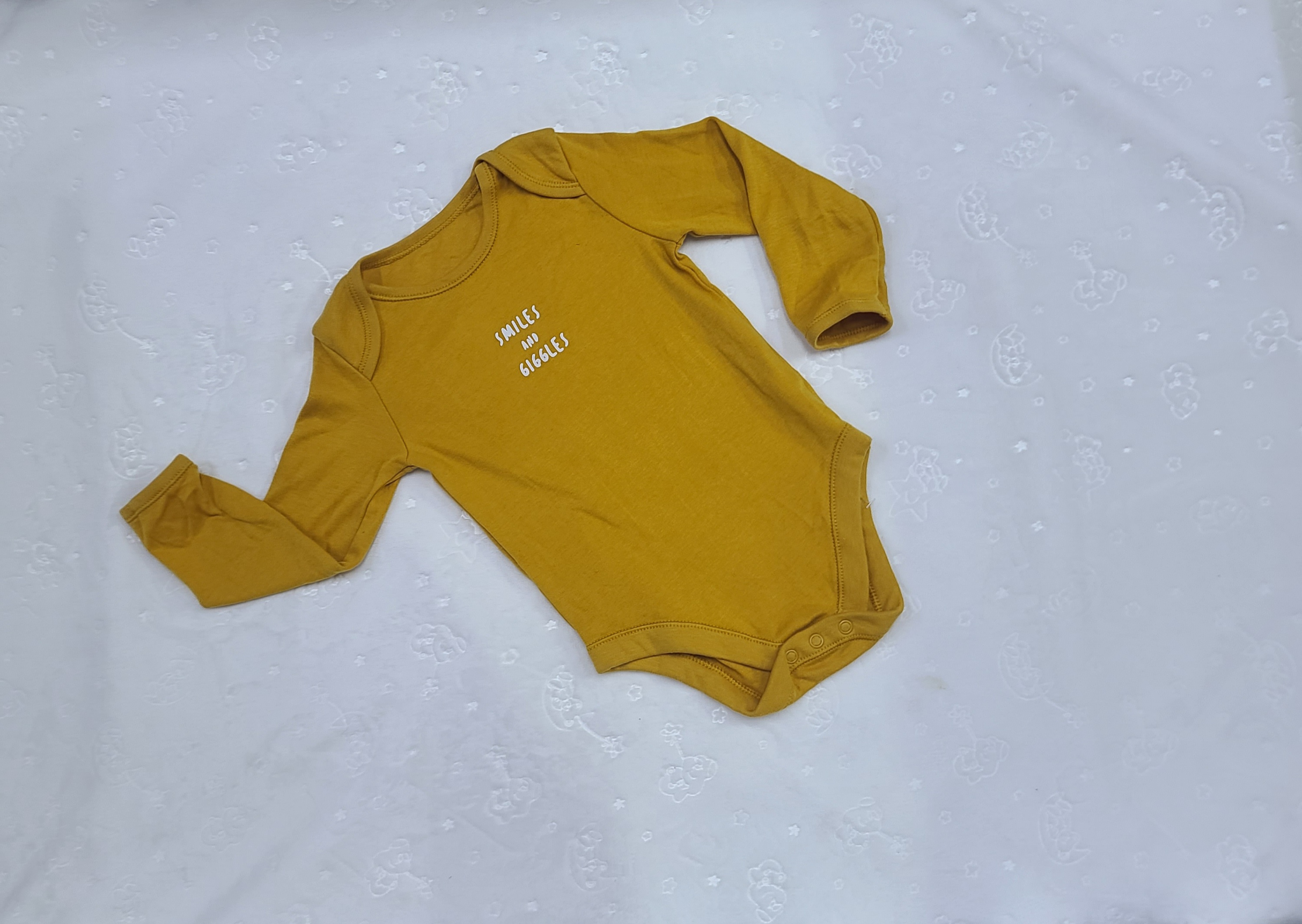Printed Baby Bodysuit Long Sleeve Cotton (12–18M)