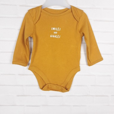 Printed Baby Bodysuit Long Sleeve Cotton (12–18M)