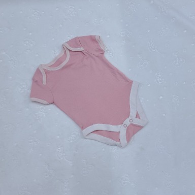 Organic Cotton Baby Bodysuit Short Sleeve (3–6M)