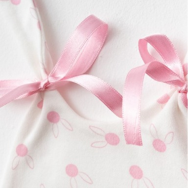Cocopoco Baby Girl 3-Piece Bunny Cotton Set – Pink/Peach & White (3–6 Months)