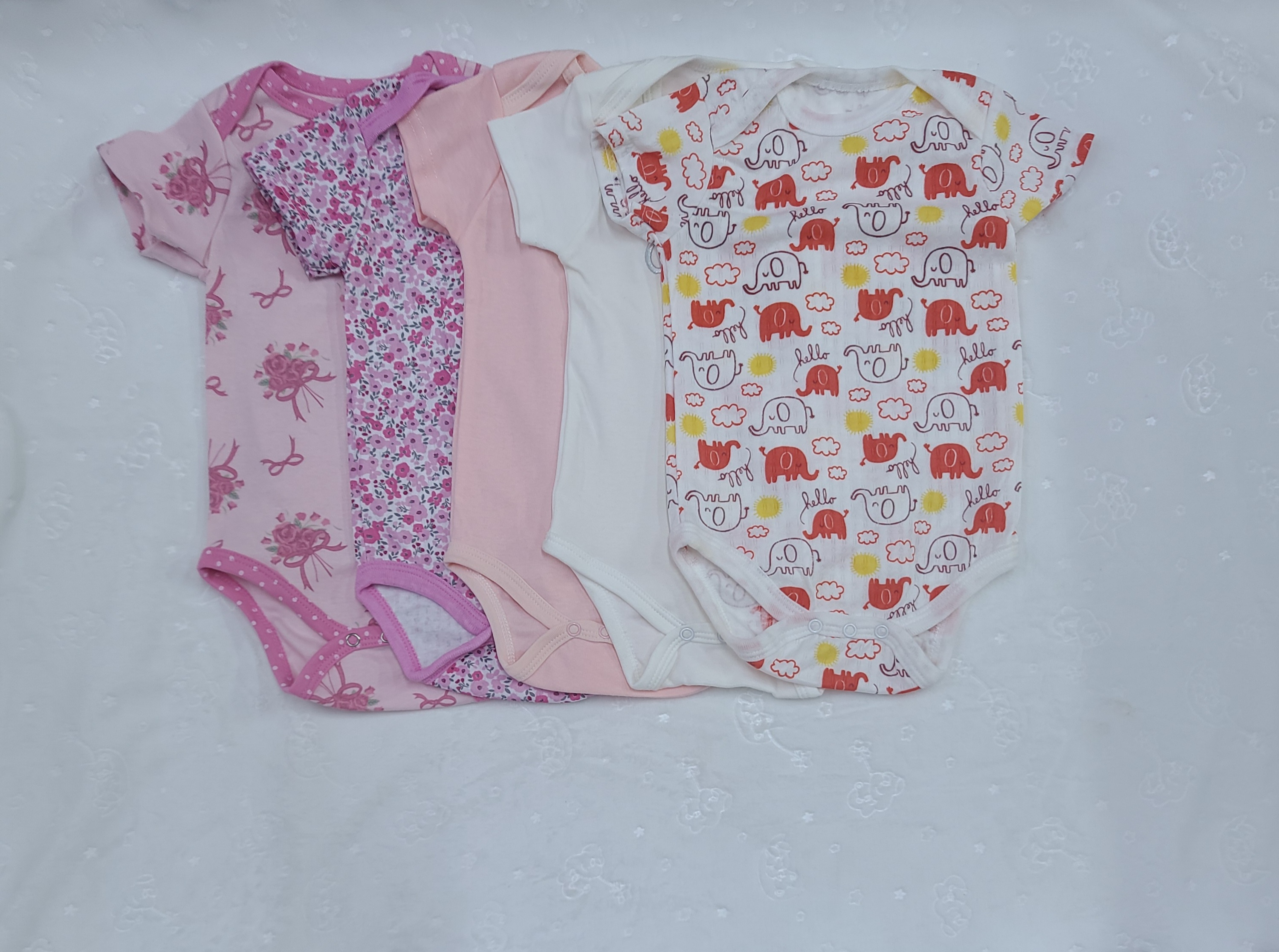 5-Piece Baby Bodysuit Set (9–12 Months) | Soft Cotton Onesies
