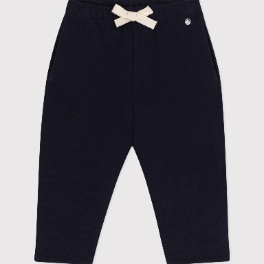 Navy & White Striped Baby Girl Outfit with Joggers (2-Piece Set) – 9–12 Months