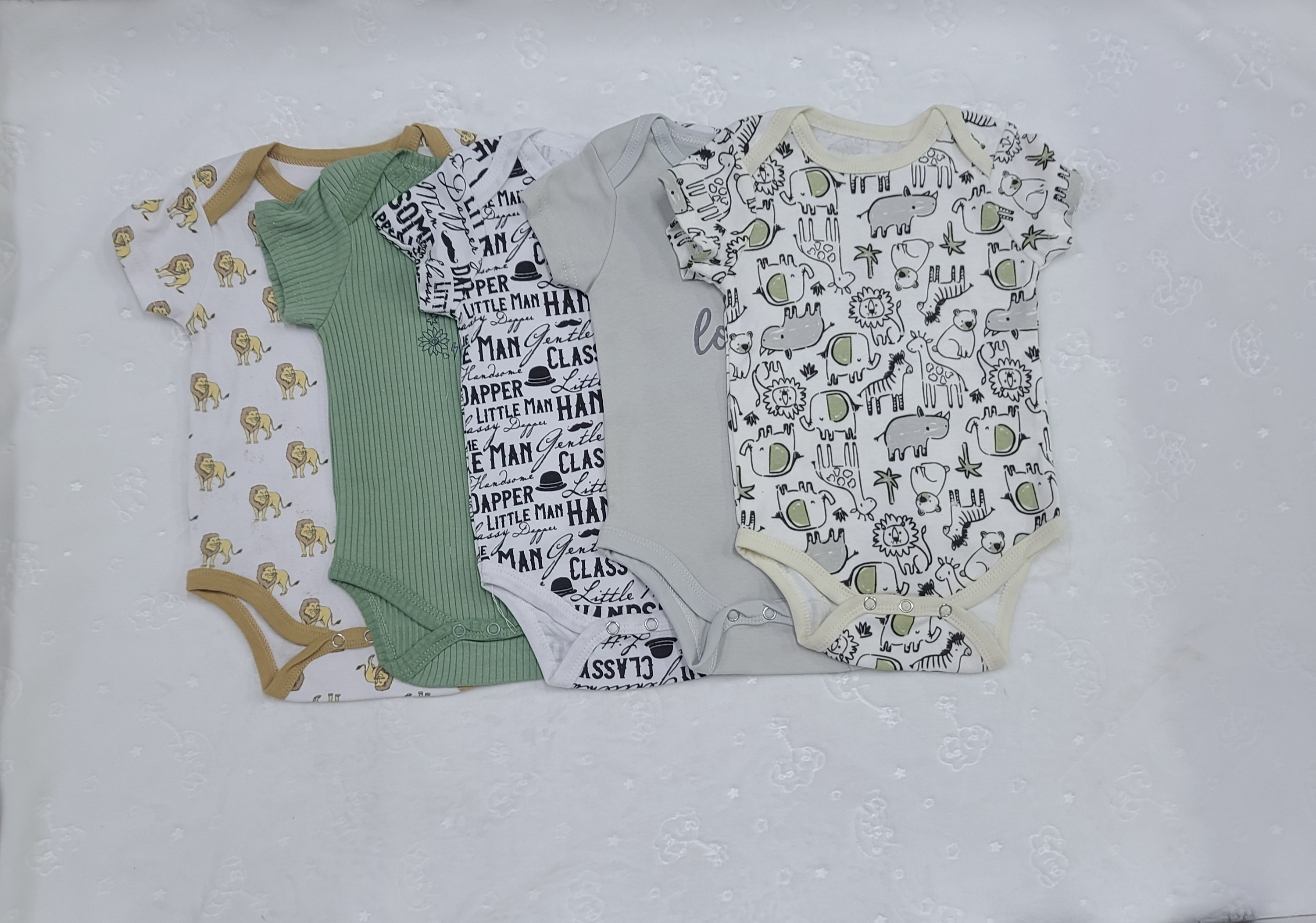 5 Piece Baby Girl Bodysuit Set Cotton (6–9M)