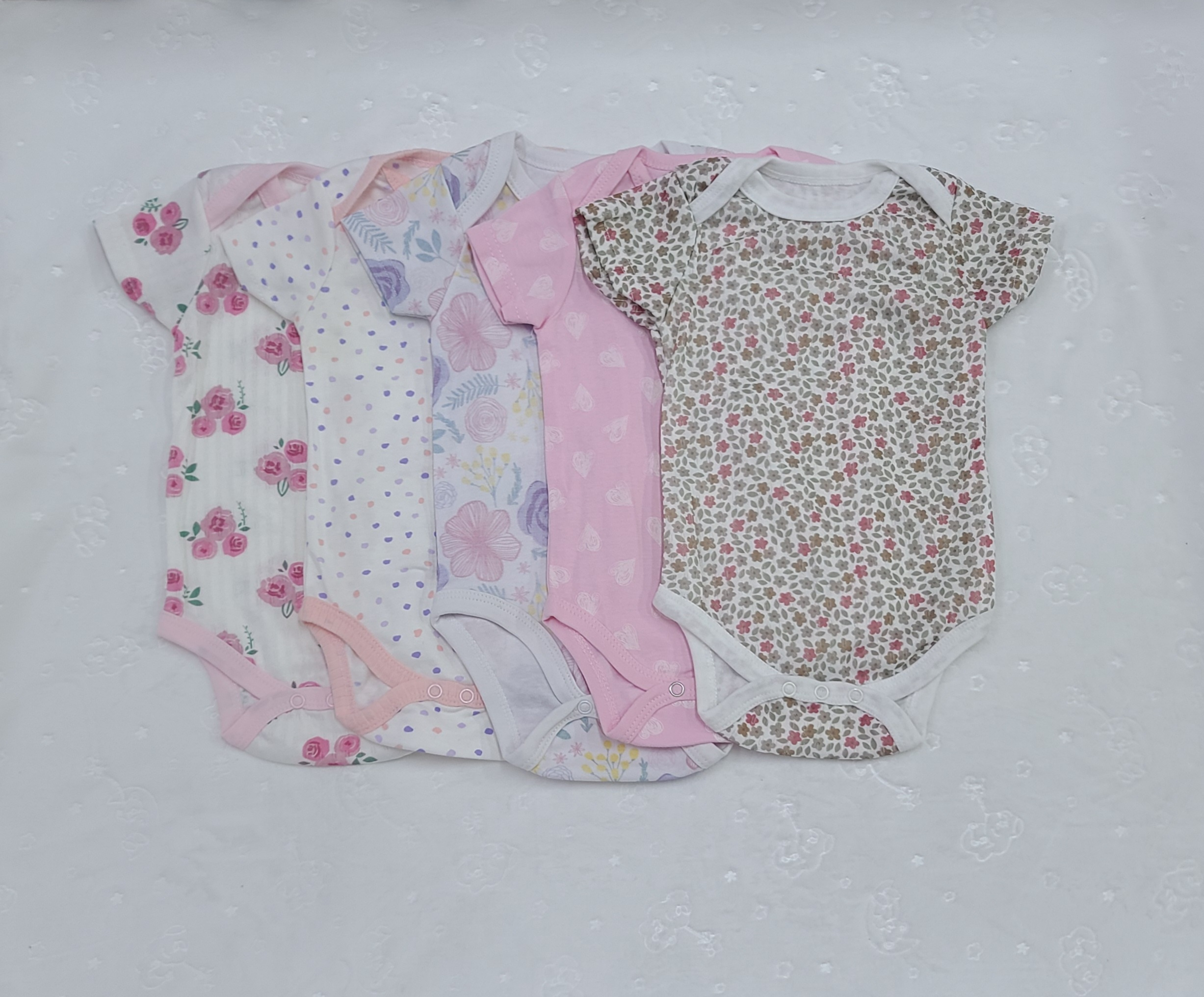 5 Piece Baby Girl Bodysuit Set Cotton (6–9Months)