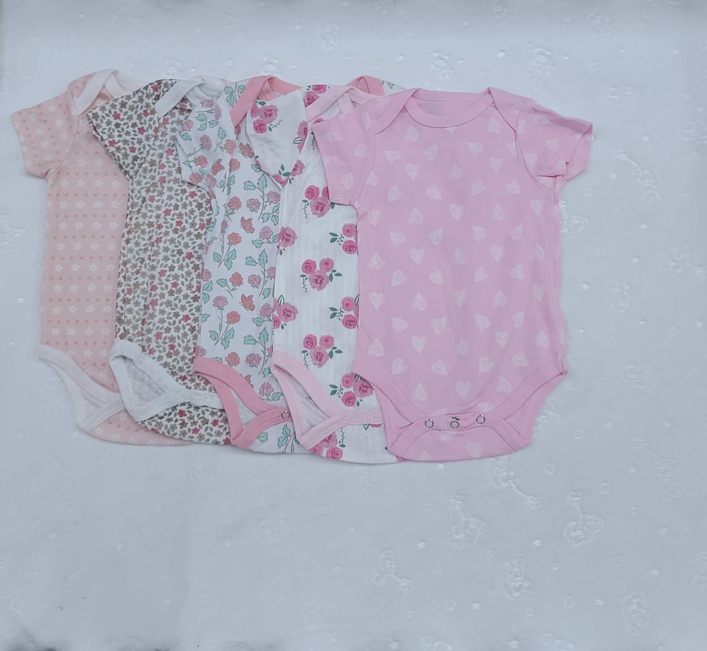 5 Piece Baby Girl Bodysuit Set Cotton (6–9Months)