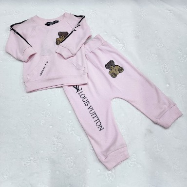 Pink Teddy Bear Baby 2-Piece Cotton Set