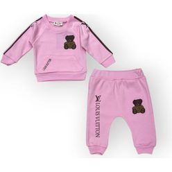 Pink Teddy Bear Baby 2-Piece Cotton Set