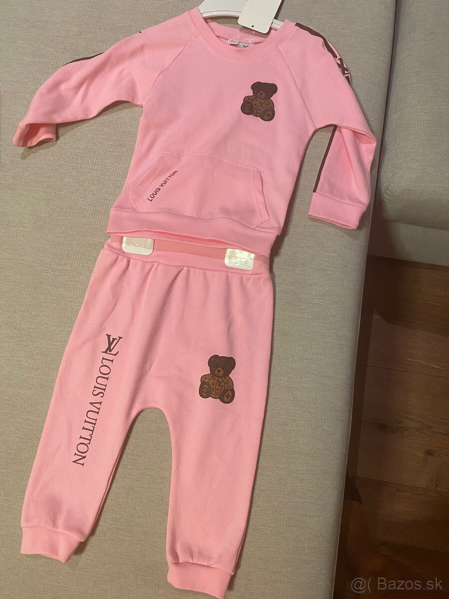 Pink Teddy Bear Baby 2-Piece Cotton Set