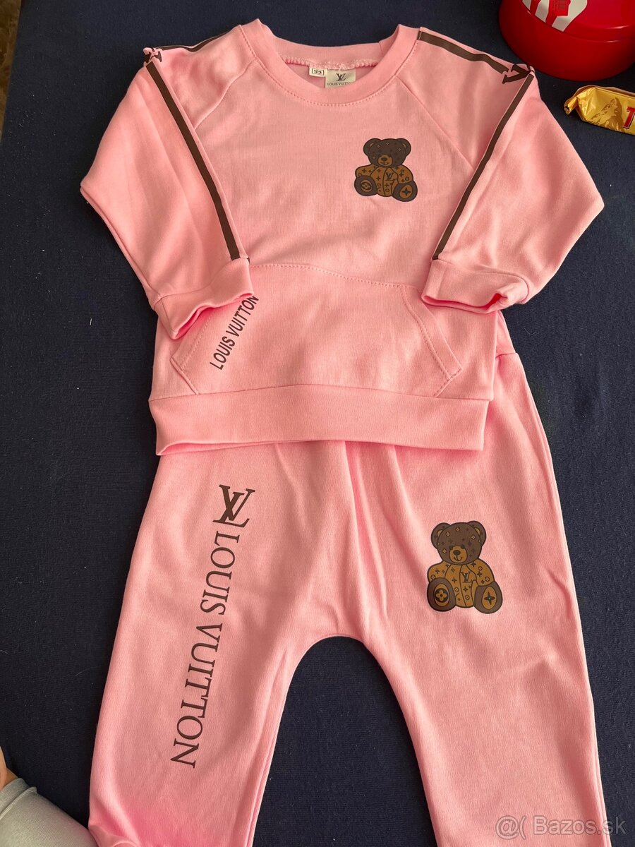 Pink Teddy Bear Baby 2-Piece Cotton Set