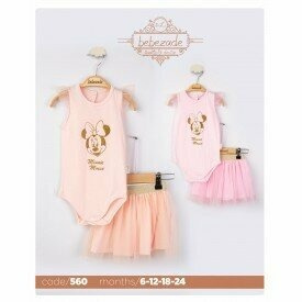Minnie Mouse Pink Tulle Bodysuit & Skirt Set (6–24 Months)