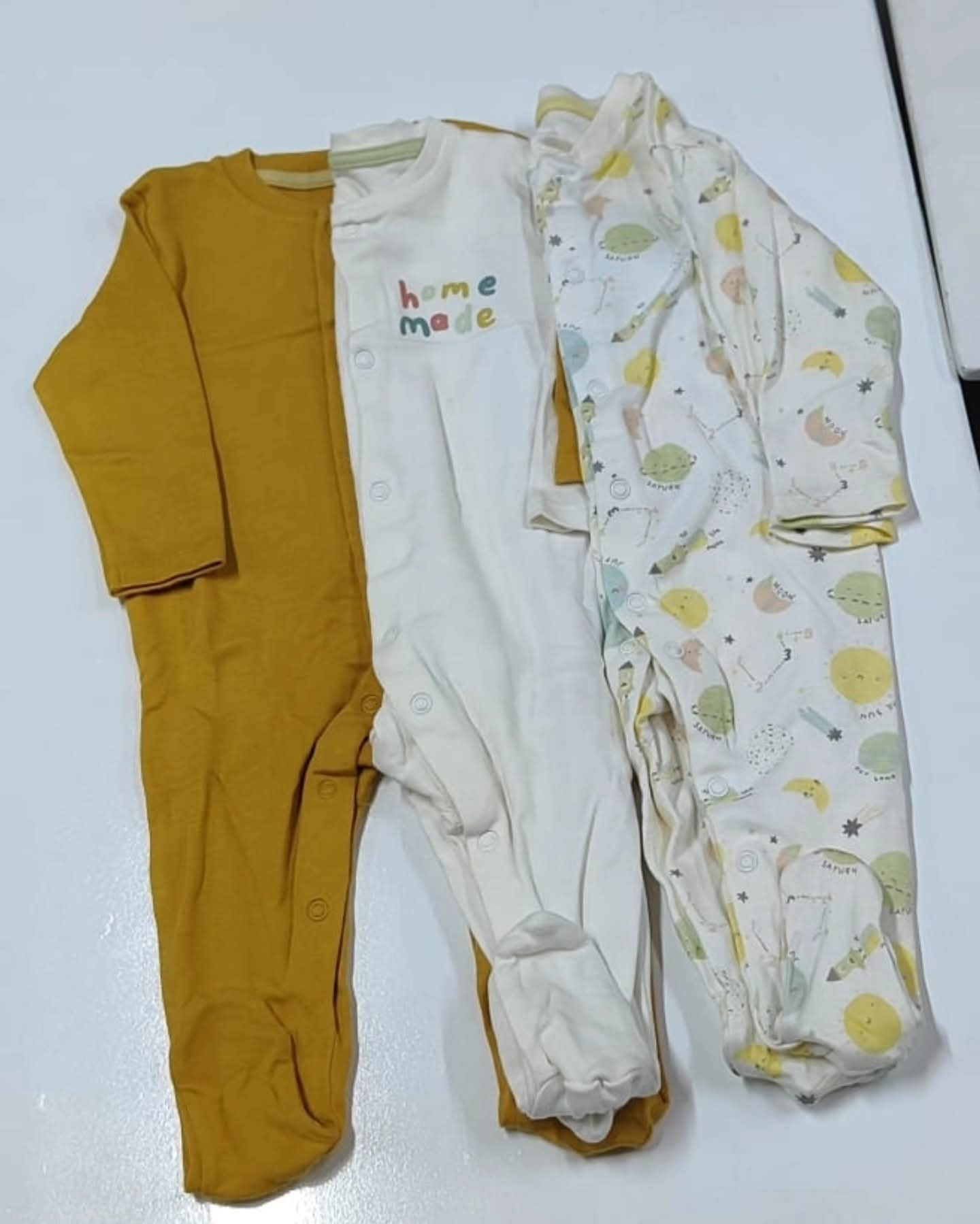 3 Piece Baby Sleepsuit Set Cotton (6–9M)