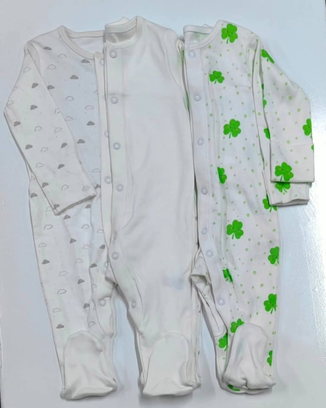 3 Piece Baby Sleepsuit Set Cotton (6–9M)