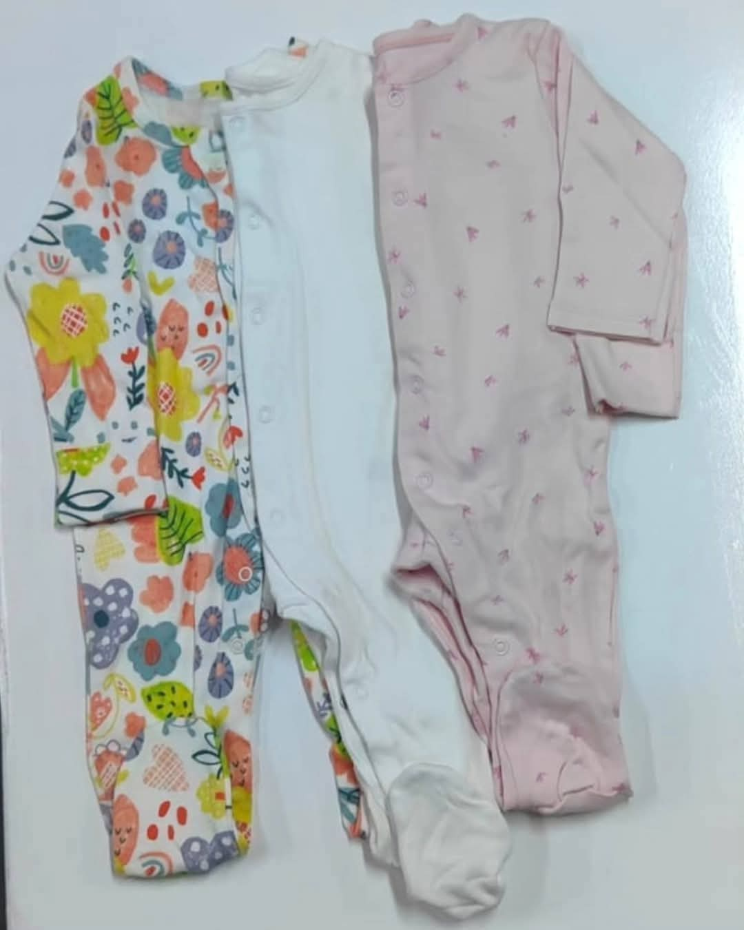 3 Piece Baby Sleepsuit Set Cotton (3–6M)