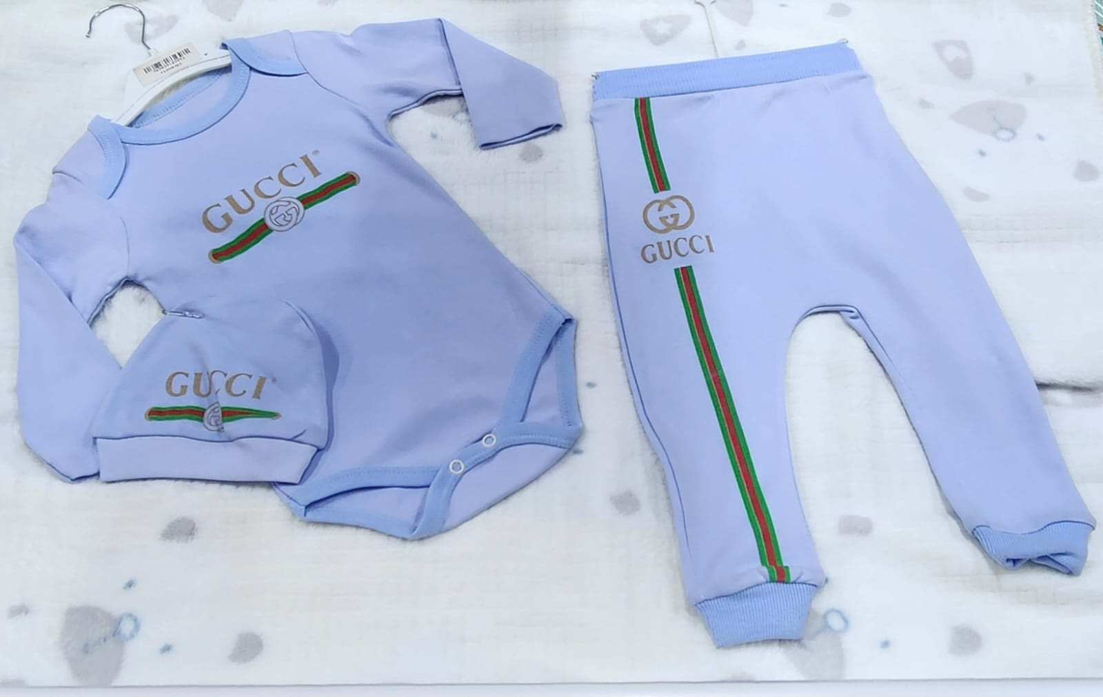 Luxury 3-Piece Baby Gift Set – Blue (6–12 Months)