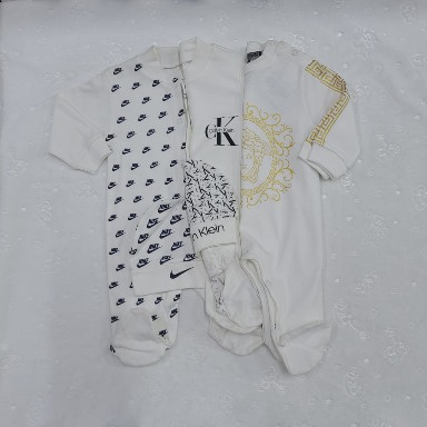 Cotton Romper Set (3-Piece) for Babies 3–12 Months | Soft Cotton Sleepsuits