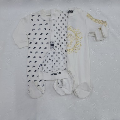 Romper Set (3-Piece) for Babies 3–12 Months | Soft Cotton Sleepsuits