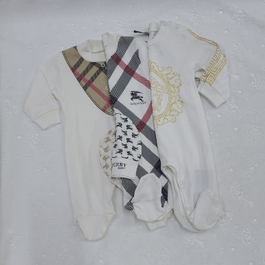 Romper Set (3-Piece) for Babies 3–12 Months | Soft Cotton Sleepsuits
