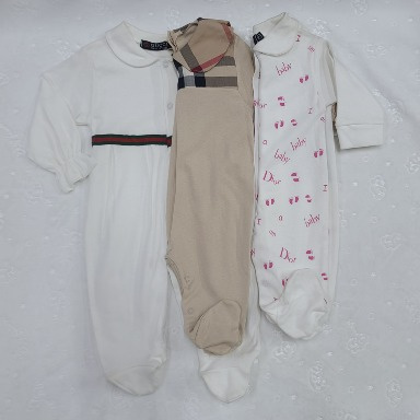 Romper Set (3-Piece) for Babies 3–12 Months | Soft Cotton Sleepsuits