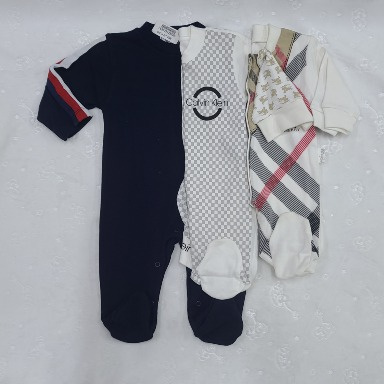 Soft Cotton Sleepsuits (3-Piece) for Babies 3–12 Months