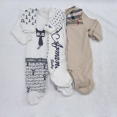 Fancy Cotton Romper Set (3-Piece) for Babies 3–12 Months