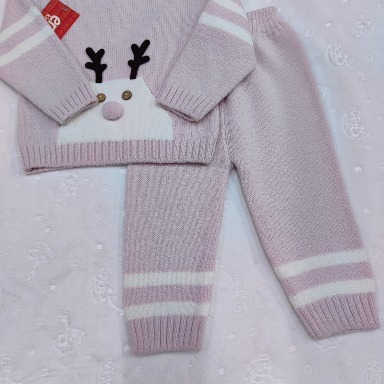 Reindeer Knit Baby Set – 2 Piece Outfit (9–12 Months)