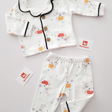 Koala Print Baby Pajama Set – 2 Piece Cotton Sleepwear (9–18 Months)