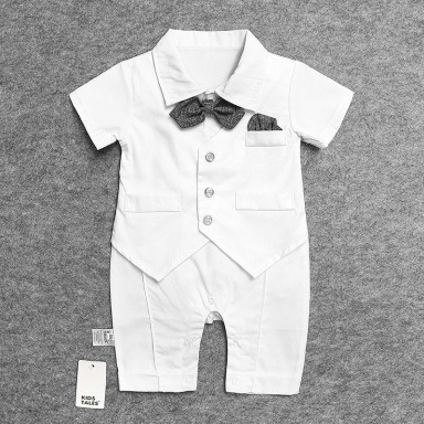 Infant Gentleman Tuxedo Romper – Formal Baby Outfit (2 Years)