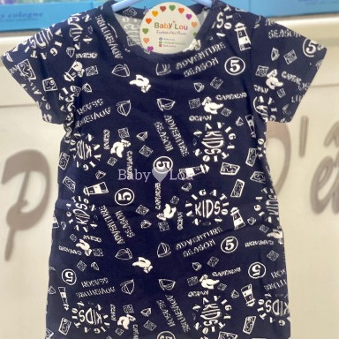 Baby’lou Nautical Baby Romper 0–3 Months – Navy Blue Adventure Print Bodysuit