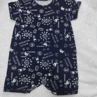 Baby’lou Nautical Baby Romper 0–3 Months – Navy Blue Adventure Print Bodysuit