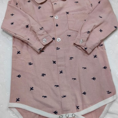Baby Boy Formal Outfit with Suspenders & Bow Tie – Light Blue Set (Size 90–95)