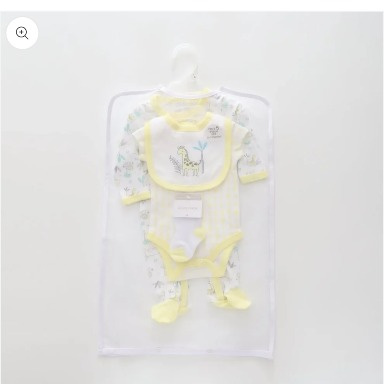 Mellow Yellow Baby Set by Ollie’s Place – 4-Piece Newborn Safari Outfit (0–6 Months)