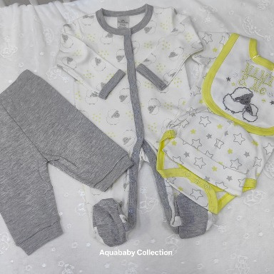 6 Piece Baby Layette Set 3–6 Months | Soft Newborn Gift Set – Aquababy