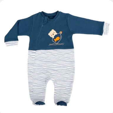 Baby Romper 70281 – Indigo (0–3M & 3–6M)