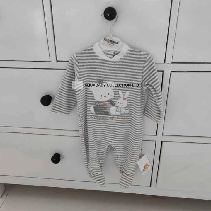 Bebe Ceyiz Striped Footed Baby Romper – 50–56cm & 56–62cm