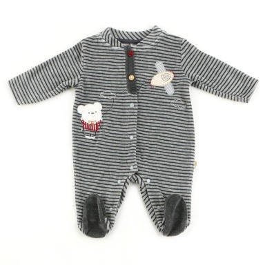 Bebe Ceyiz Striped Footed Baby Romper | Newborn Sleepsuit 50–68cm