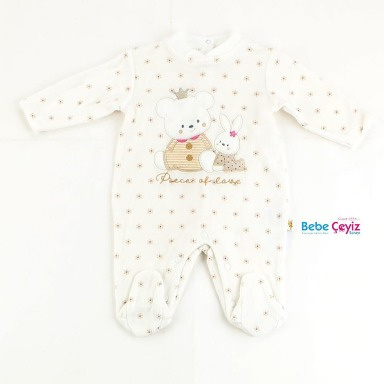 Bebe Ceyiz Striped Footed Baby Romper | Newborn Sleepsuit 50–68cm