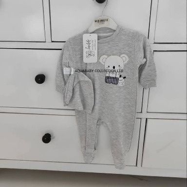Koala Baby Romper with Matching Hat | Long-Sleeve Infant Outfit (9–18M)