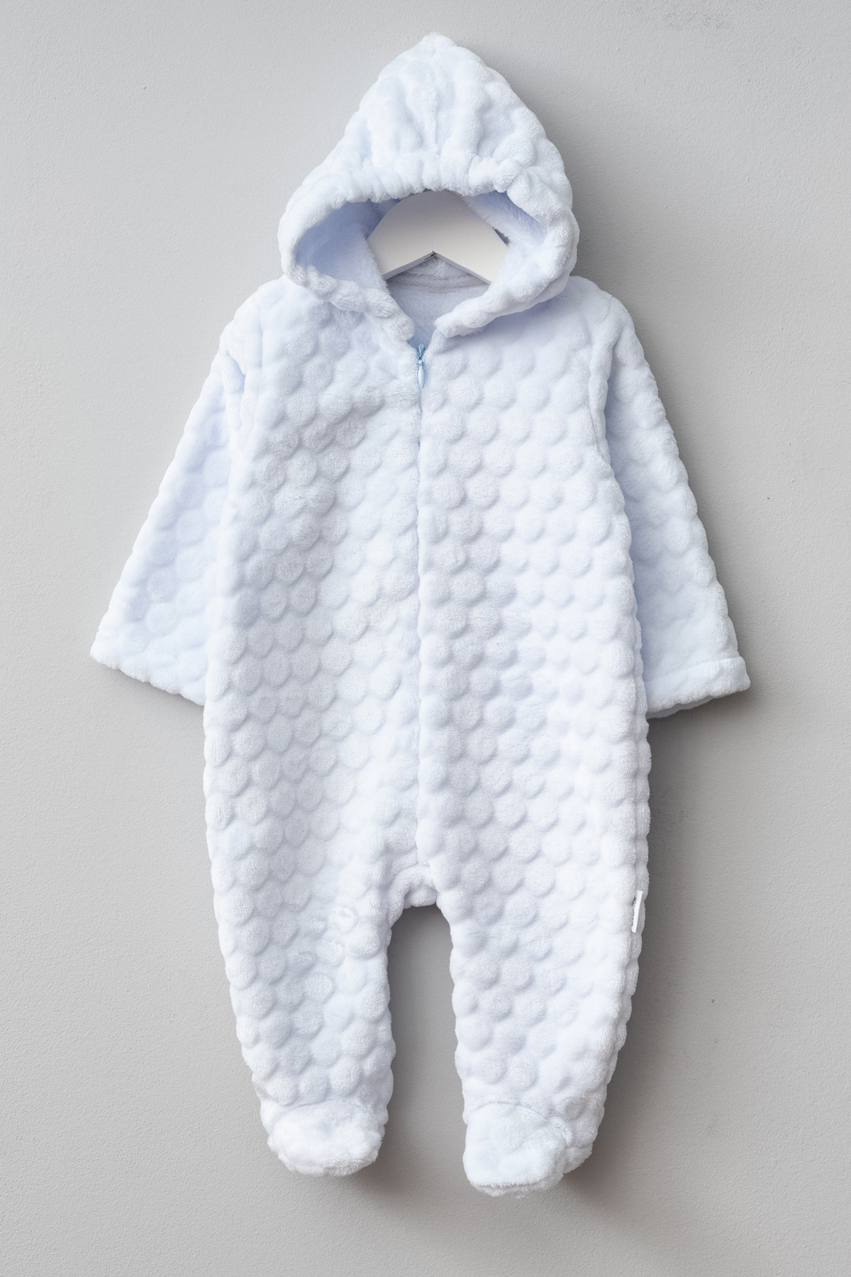 Bebitof Embossed Hooded Wellsoft Baby Jumpsuit – Warm Soft Baby Astronaut Romper