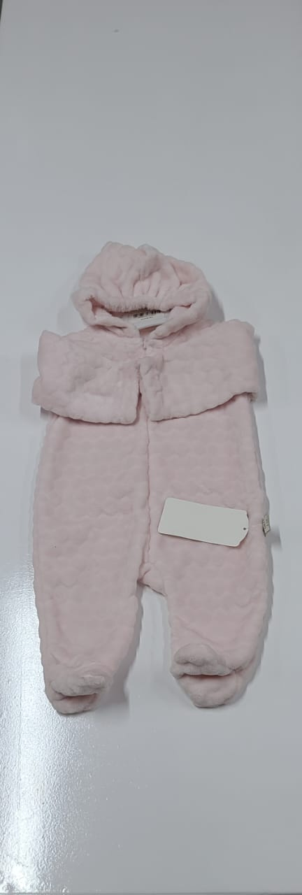 Bebitof Embossed Hooded Wellsoft Baby Jumpsuit – Warm Soft Baby Astronaut Romper